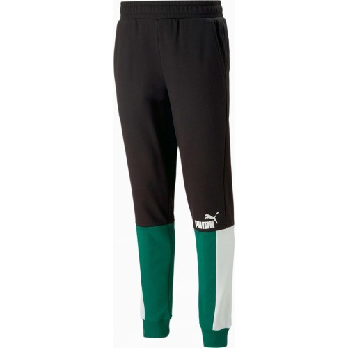 Puma Men's Sweatpants Ess+ Block Black White Green 848007 37