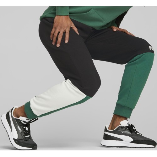 Мужские спортивные брюки Puma Ess+ Block Black White Green 848007 37
