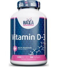 Haya Labs Vitamin D-3 (1000 IU) 100 caps.