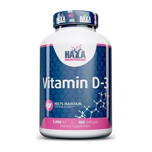 Haya Labs Vitamin D-3 (1000 IU) 100 caps.
