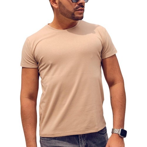 J.Style Men's T-Shirt Beige 8S2005-91