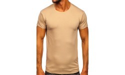 J.Style Men's T-Shirt Beige 8S2005-91