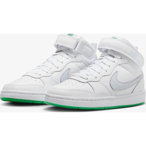 Nike Court Borough Mid 2 Youth Shoes White Grey Green CD7782 115