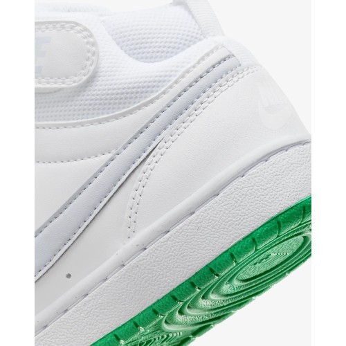 Nike Court Borough Mid 2 Youth Shoes White Grey Green CD7782 115