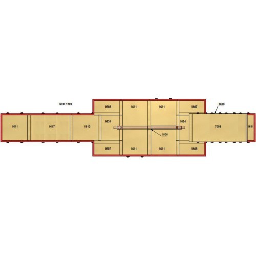 Nusileidimo čiužinių komplektas varžybų gimnastikos rąstui – 52 m²