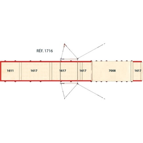 Nusileidimo čiužinių komplektas varžyboms su asimetriniais lygiagrečiaisiais – su viršutiniu čiužiniu – 28 m² – FIG sertifikuota
