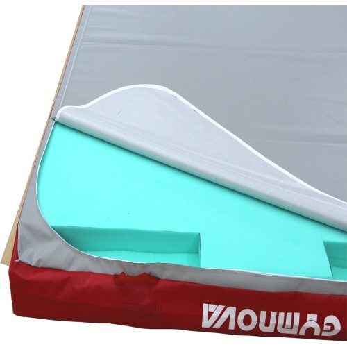 CUSTOM LANDING MAT FOR PARALLEL BARS - WITH BASE CUT-OUTS FOR 2 PARALLEL BAR FRAME - 260 x 200 x 20 cm