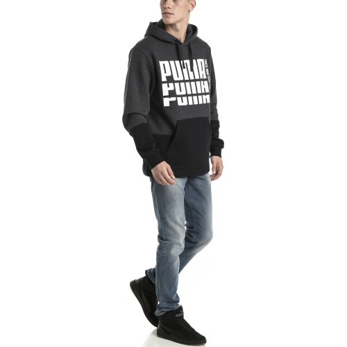 Puma Rebel Up Hoodie Grey Black