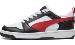 Подростковая обувь Puma Rebound V6 Lo Jr Black White Red 393833 04