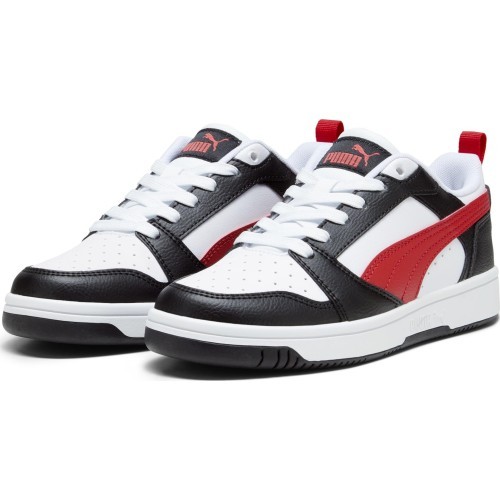 Подростковая обувь Puma Rebound V6 Lo Jr Black White Red 393833 04