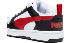 Puma Rebound V6 Lo Jr Junior Shoes Black White Red 393833 04