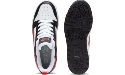 Puma Rebound V6 Lo Jr Junior Shoes Black White Red 393833 04