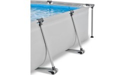 Бассейн EXIT Soft Grey 300x200x65 см с фильтр-насосом и куполом, серый
