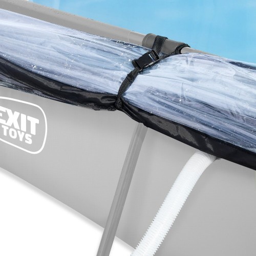 EXIT Soft Grey pool 300x200x65cm with filter pump and dome - grey