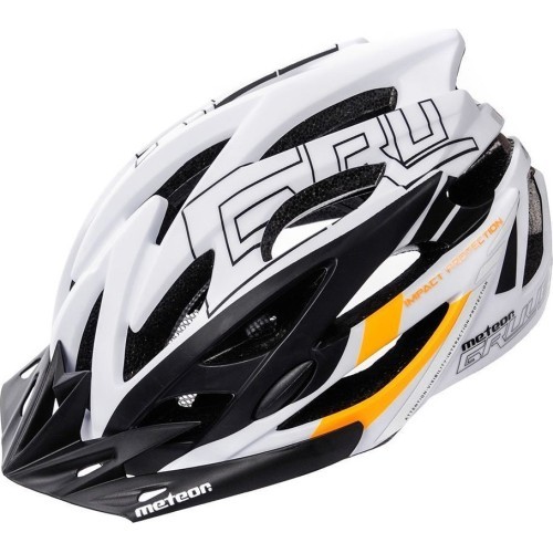 cycling helmet gruver - White/black/orange
