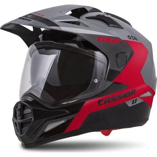 Cassida Tour 1.1 Мотоциклетный шлем Spectre - Grey/Red/Black