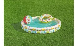 Pripučiamas baseinas su ratu ir kamuoliais, 3-in-1, 122x20 cm, Bestway