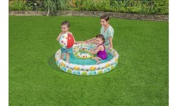 Pripučiamas baseinas su ratu ir kamuoliais, 3-in-1, 122x20 cm, Bestway