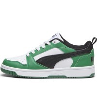 Puma Rebound V6 Lo Jr Junior Shoes Black White Green 393833 05
