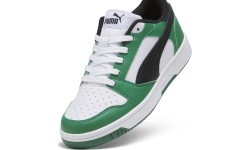 Подростковая обувь Puma Rebound V6 Lo Jr Black White Green 393833 05