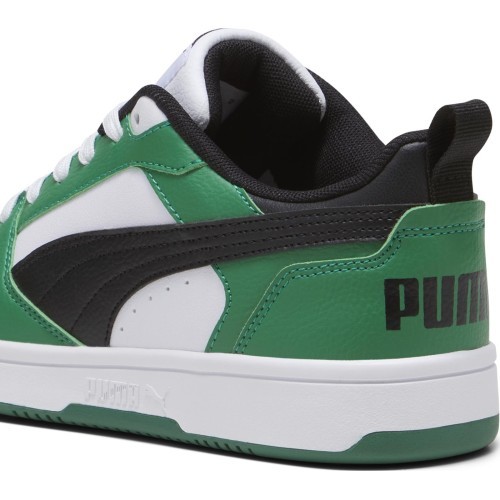 Подростковая обувь Puma Rebound V6 Lo Jr Black White Green 393833 05