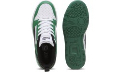 Puma Rebound V6 Lo Jr Junior Shoes Black White Green 393833 05