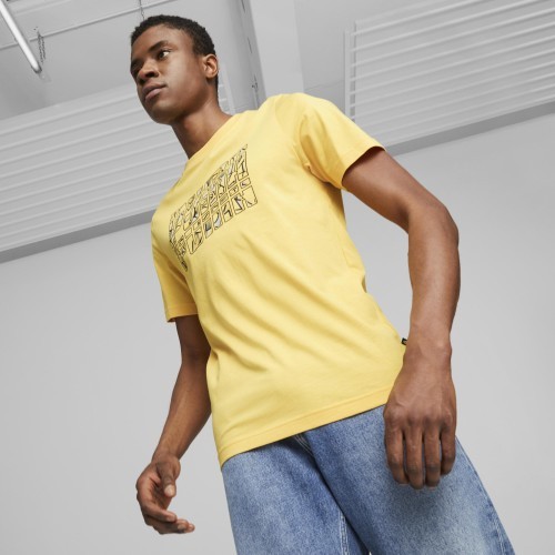 Puma Graphics Summer Tee men's t-shirt, yellow, 674482 40