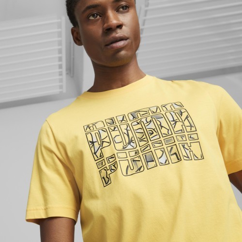 Мужская футболка Puma Graphics Summer Tee, жёлтая, 674482 40