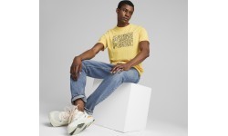 Мужская футболка Puma Graphics Summer Tee, жёлтая, 674482 40