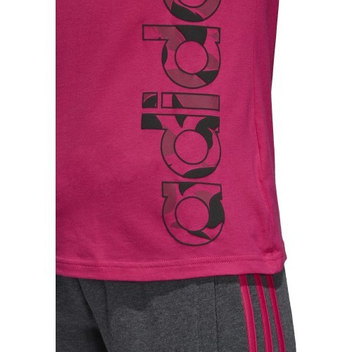 Женская футболка Adidas Aop Linear Tee, Real Magenta DJ1626