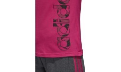 Adidas Aop Linear Tee women's top, Real Magenta DJ1626