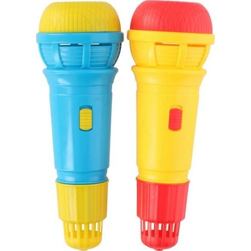 Mikrofonas Eddy Toys, 8,2x8,2x24 cm - Geltona/mėlyna