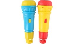 Microphone Eddy Toys, 8.2x8.2x24cm - Yellow/Blue