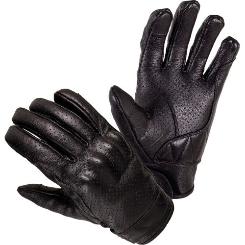 Кожаные мотоциклетные перчатки для лета Перчатки W-TEC Boldsum - Black
