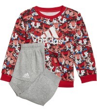 Детский спортивный костюм Adidas I Aop Jog Ft, Grey/Red HF1970