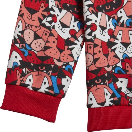 Детский спортивный костюм Adidas I Aop Jog Ft, Grey/Red HF1970
