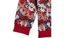 Adidas I Aop Jog Ft kids' tracksuit, Grey/Red HF1970