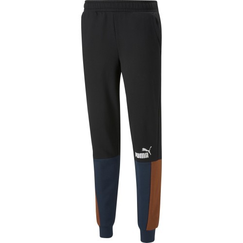 Puma Men's Sweatpants Ess+ Block Black Blue Orange 849037 71