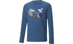 Puma футболка подростковая Alpha Longsleeve Tee синяя 670103 17