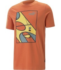 Puma Graphics Court Tee Men's T-Shirt Chili Orange 674481 94