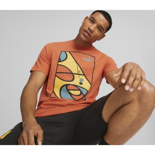 Мужская футболка Puma Graphics Court Tee Chili Orange 674481 94