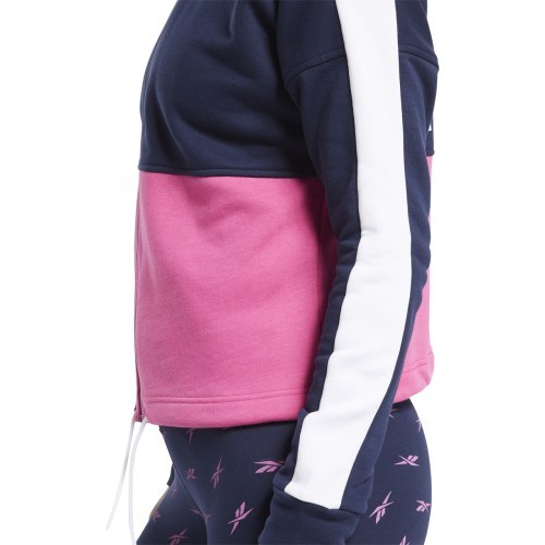 Reebok Women's Sweatshirt Te Linear Logo Ft F Blue Pink FU2205