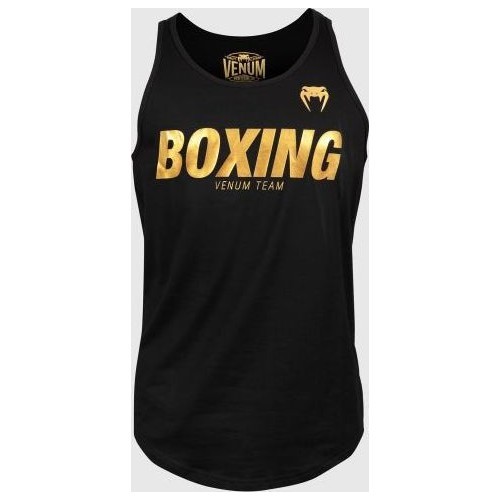 Мужская футболка без рукавов Venum Boxing VT - черный/золотой