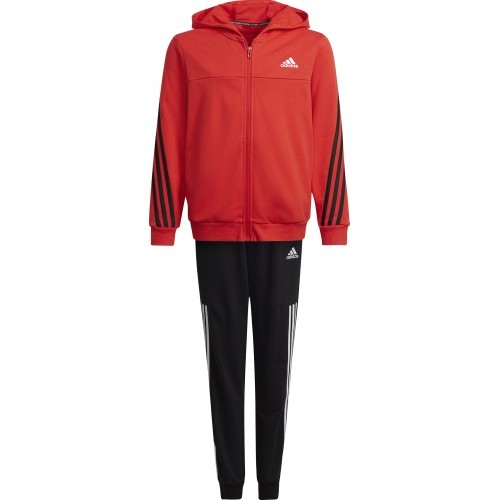 Спортивный костюм для подростков Adidas B Cotton TS, чёрно-красный, HF4509