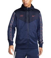 Nike Men's Sweatshirt M NSW Repeat SW PK FZ Hoody Navy DX2025 410