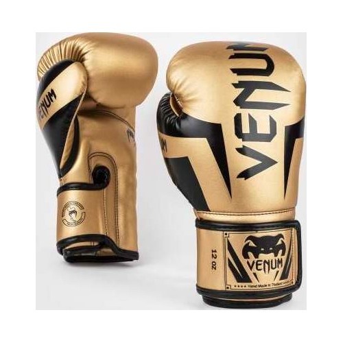 Боксерские перчатки Venum Elite - золото/черный
