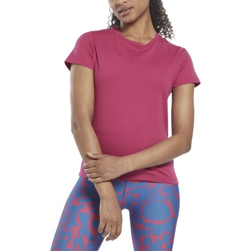 Reebok Wor Comm Cotton Tee Women's Top Pink HI6913