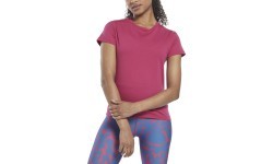 Reebok Wor Comm Cotton Tee Women's Top Pink HI6913