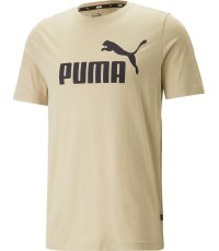 Puma Cotton Men's T-Shirt Ess Logo Tee Cream 586667 85