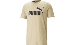 Puma Cotton Men's T-Shirt Ess Logo Tee Cream 586667 85